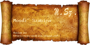 Mosó Szabina névjegykártya