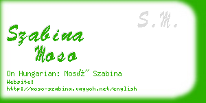 szabina moso business card